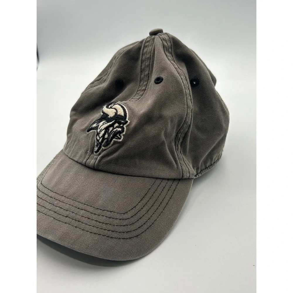 Minnesota Vikings NFL Hat‎ Gray Adjustable Strapback Cap Embroidered Logo